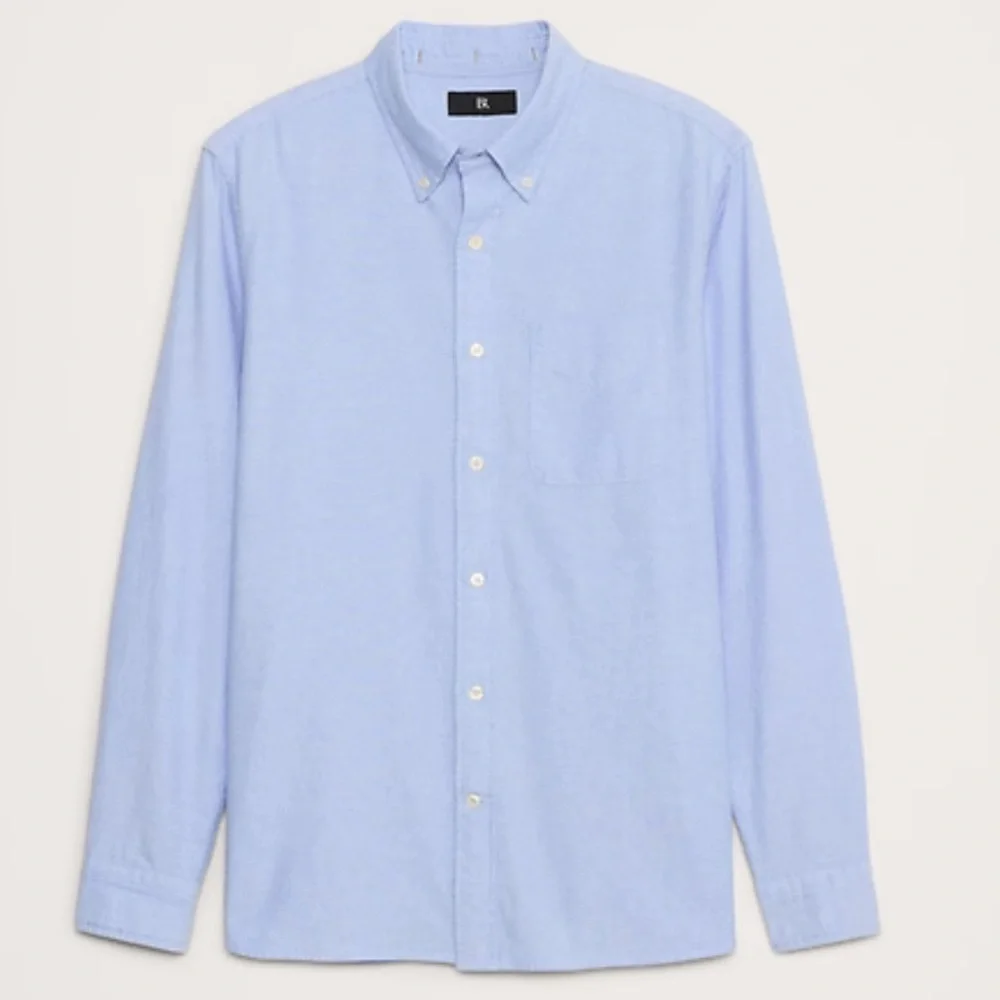Banana Republic Standard Fit Oxford-Fit Shirt Blue Small New With‎ Tags